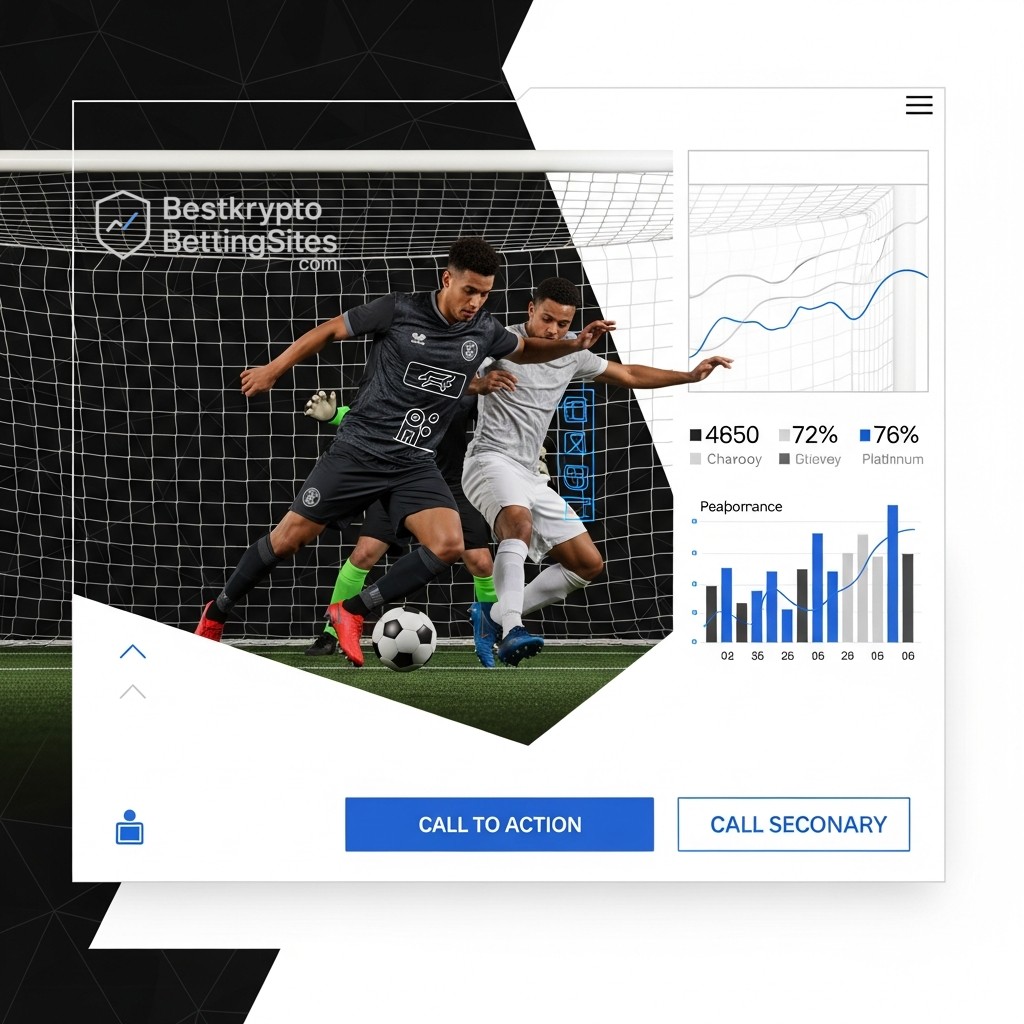 Moderne Krypto-Sportwetten-Oberfläche, die Live-Daten und Wettmärkte für ein League Two-Fußballspiel anzeigt.